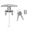 Garage Door Lock T Handle Set with 2 Keys Zinc Alloy Anti Rust for Most Garage Doors
