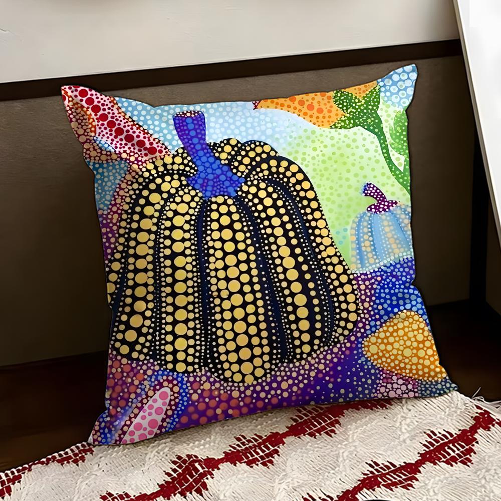 YYayoi KKusama Abstract Art Cushion Cover Reversible Soft Durable Pillow Cover Home  Car MultiScene Use for Daily Comfort