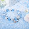 Konijn Hanger Opaal Kralen Armband Ins Aqua Blauwe Maansteen Hand String Ketting Voor Vriendin Koppels Cadeaus Sieraden