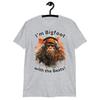 Stylish T-Shirt Sasquatch and Headphones ''I'm Bigfoot with the Beats!'' Tee Shirt