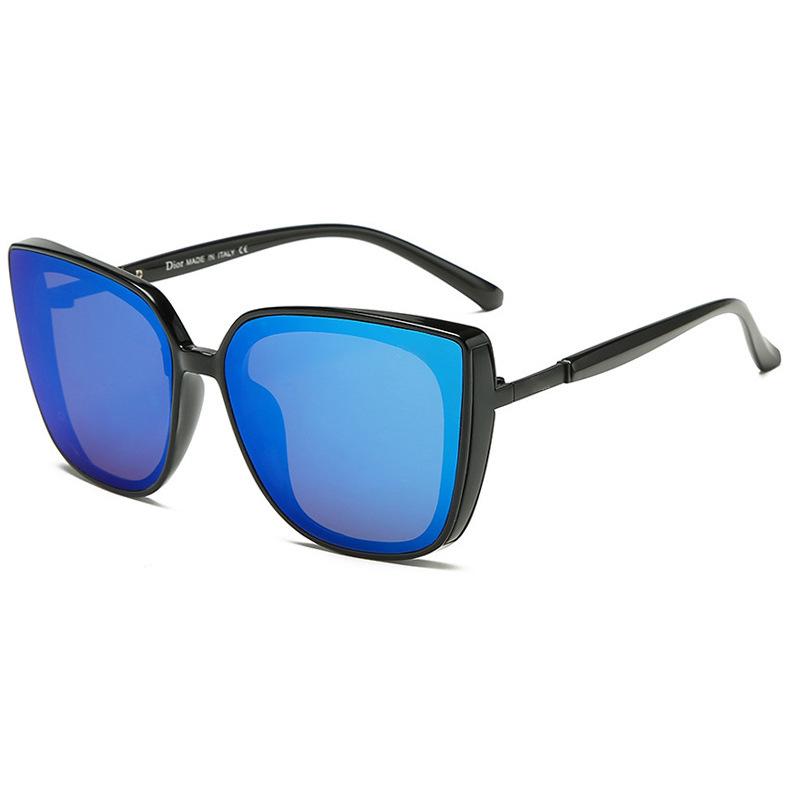 Fashion Square Sunglasses Woman Brand Designer Sun Glasses Female Big Frame Metal Frame Mirror Gradient Oculos De Sol Feminino