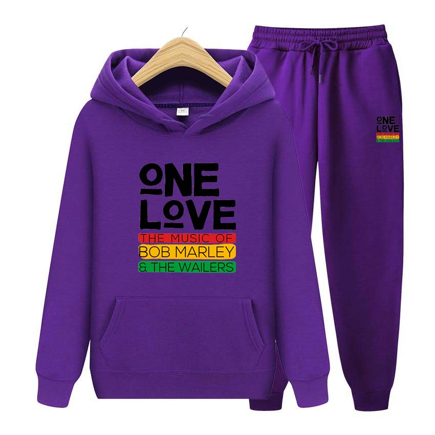 One Love Printing Ανδρική Φόρμα Χειμερινό Σετ Αθλητική Μόδα Φόρμα Για Γυναίκες Άνδρες Φούτερ Ρούχα Φούτερ+Παντελόνι Σετ Δύο Τεμαχίων