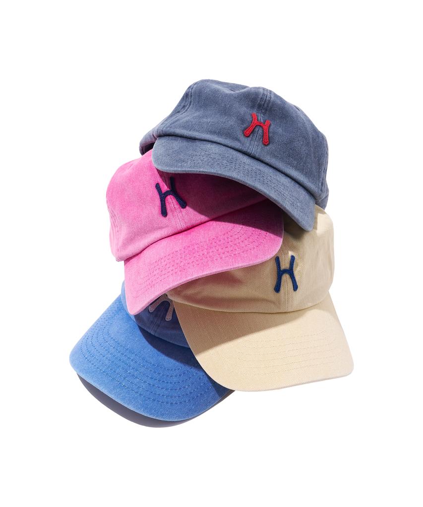 HELLO SUNRISE H Logo Cotton Ball Cap_Blue