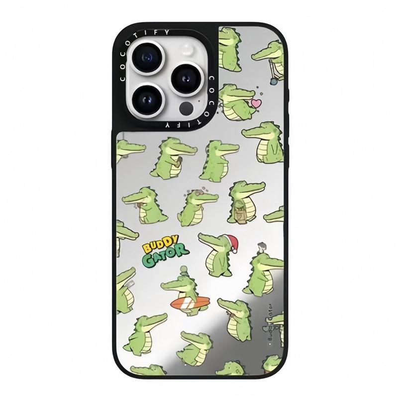 Little Crocodile for IPhone16Pro for Apple15Promax Mobile Phone Case12Mirror13Trendy Brand Creativity14