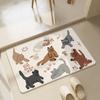 Cute Pet Bathroom Floor Mat Anti Slip Water Absorbing Quick Drying Shower Mat Bathroom Home Decoration