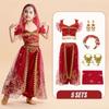 Fille Sari Princesse Danse du Ventre Ensemble de Costume Enfants Fête Indienne Performance Scénique Costume Fantaisie Halloween Danse Bollywood