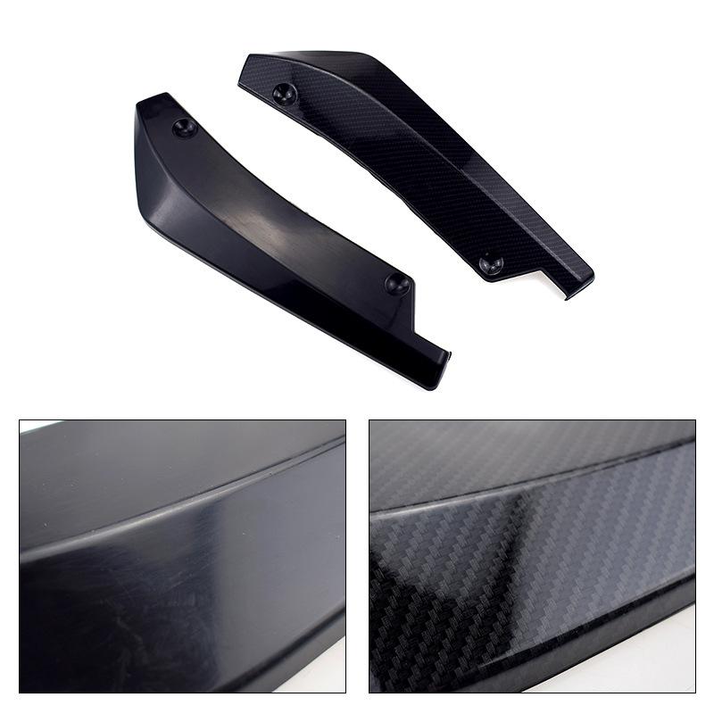 Universal Car Front Rear Bumper Strip Spoiler Splitter Scratch Protector Carbon Fiber Winglets Side Skirt