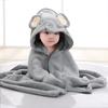 Cartoon Baby Bath Towels for Body Hooded Coral Fleece Kids Bathrobe Newborn Swaddle Wrap Baby Blankets for Girls Boys