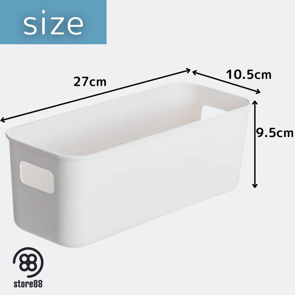 store88 Storage Box, Large Capacity Storage Basket, Small Item Storage Case, Plastic Case, Tabletop, Set of 8