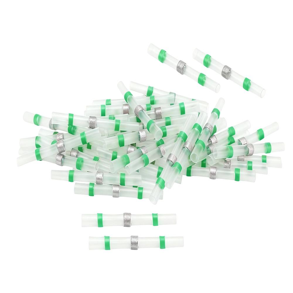 50 Pcs SST Solder Seal Wire Connector Transparent One Step Connection Heat Shrink Butt Connectors HotMelt Waterproof