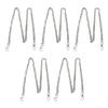 5Pcs Metal Curb Chains 39.4in Length Exquisite Sturdy Multi Purpose Metal Craft Chain for Necklace Anklet DIY