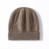 Cashmere Autumn and Winter New Women's High End Solid Color Twisted Diamond Warm Fashionable Knitted Casual Baotou Hat