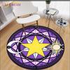 Cartoon Sakura Magic Captor Card Round Carpet Rug for Bedroom Living Room Floor Mat Area Rug Large Decoration Non-Slip Mat