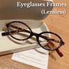 Fashionable Oval-Frame Eyeglasses Frames Korean-Style Comfortable And Durable Frames Without Lenses Street Photography Props
