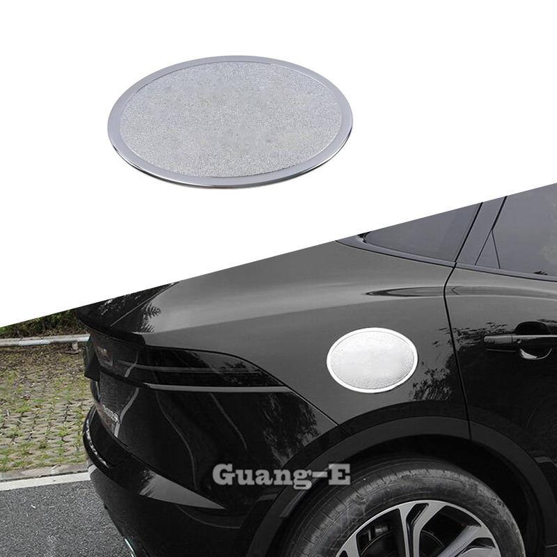 Car Gas/Fuel/Oil Tank Cover Cap Sticker Lamp Frame Trim Accessories 1PCs For Jaguar E-Pace Epace 2017 2018
