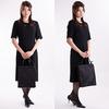 Vertical Rose Formal Subbag Jacquard A4 Compatible with Gusset for Congratulations and Condolences Black Formal Formal Bag for Examinations Made In