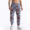 Summer Cotton Linen Men's Casual Drawstring Graphic Print Boho Tribal Vintage Pants Outdoor Activities Trousers Running Jogger