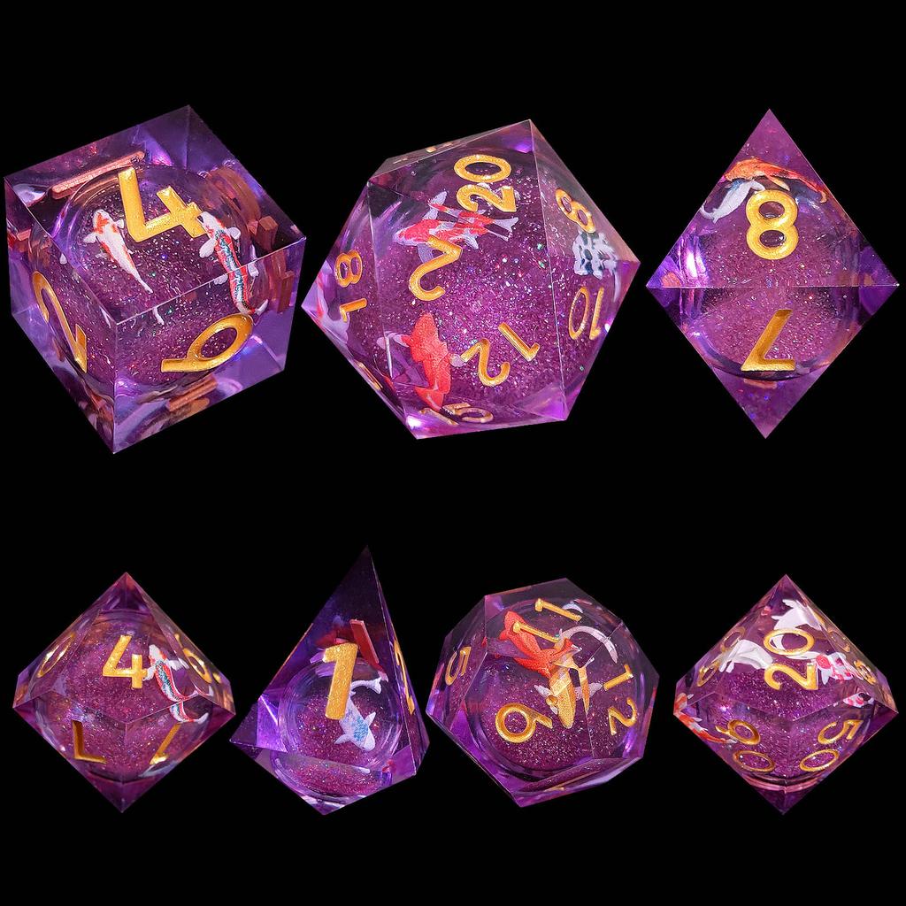 D&D Liquid Flow Core Dice Dungeon and Dragon Pathfinder Role Playing Games Toy