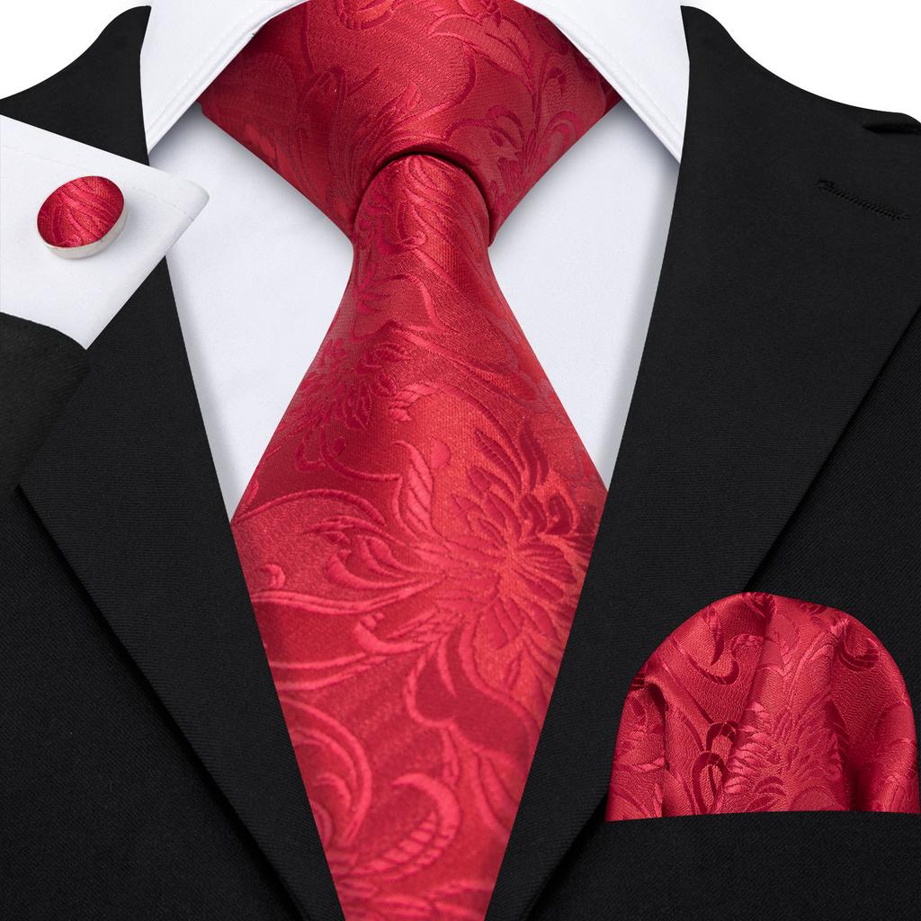 Hi-Tie Heren Zijden Stropdas Effen Stropdassen Satijn Effen Kleur Mosgroen Prom Feest Bruiloft Set