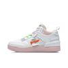 Li Ning CF New Series Classic Casual Non-Slip Lightweight Mid-Top Skate Shoes Women Sneakers White Pink AGCR112-1