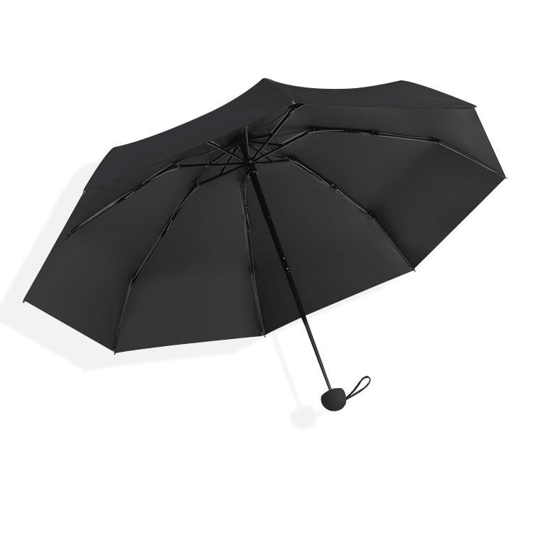 New Macaron Color Five-Fold Ultra-Light Sun Protection Compact Mini Umbrella with Buckle Handle