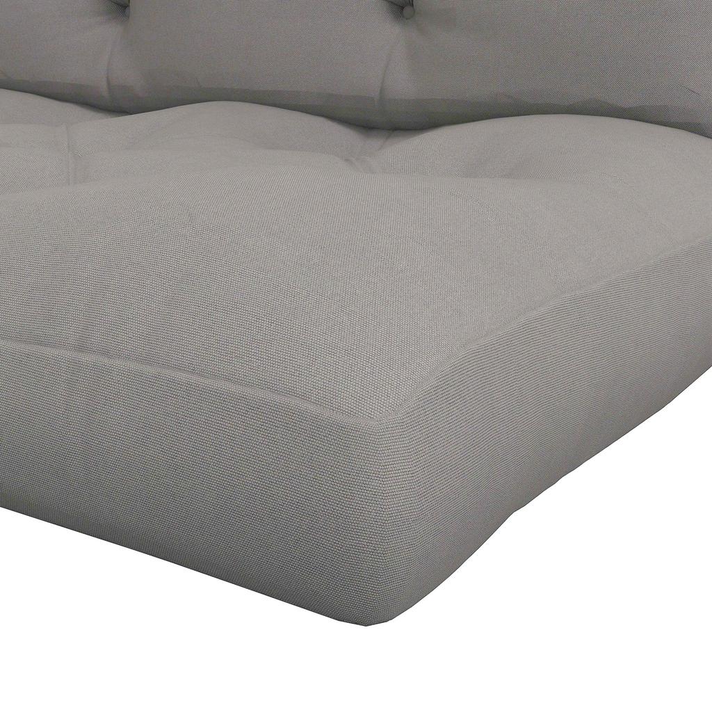 Seat And Back Padded Pallet Cushion Set Light Grey
