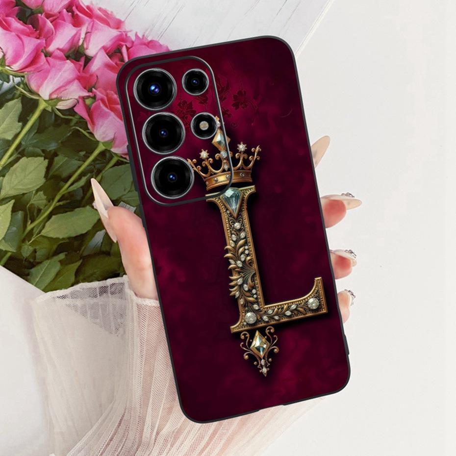 Fashion Crown Letter Case For ITEL S26 Ultra 5G Soft Black Silicone TPU Back Cover For Itel Super 26 Ultra 26Ultra Phone Cases