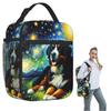 Nuit Étoilée Bouvier Bernois Amoureux de Van Gogh Sac à Lunch Isotherme pour Femmes Enfants Boîtes Alimentaires Boîte à Lunch Thermique Sac Fourre-tout