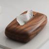 1Pcs Durable Nut-brown Tissue Box Cover Large Capacity Solid Wood Tissue Box Holder Elegant Simple Paper Holder Fo rHomestay