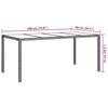 Garden Table Brown 190 X 90 X 75 Cm Poly Rattan