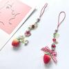 1 Piece Charms Strawberry Bow Love Star Phone Chain Key Ring Anime Inspired Y2K Keychain Accessory Girlfriend Gift