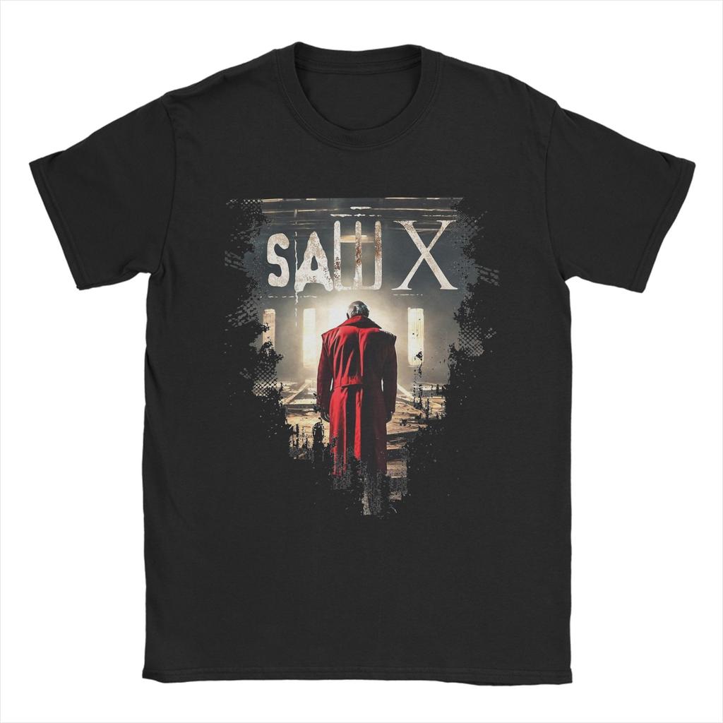 Casual Vintage Saw Movie T-Shirt Men's Crewneck Short Sleeve Clothes Halloween Cotton Summer Top Tee
