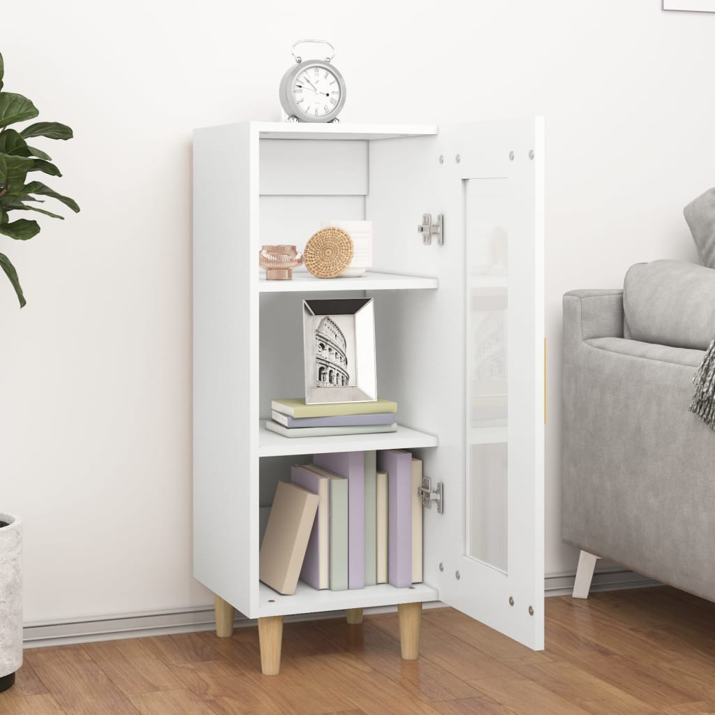 Sideboard In White 34.5 X 34 X 90 Cm Particleboard