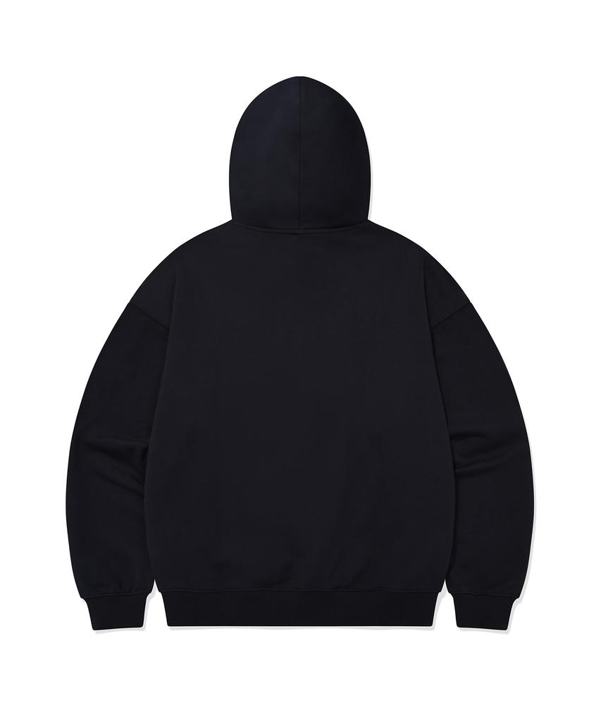 Arch Logo Drop Fit Hoodie Dark Navy