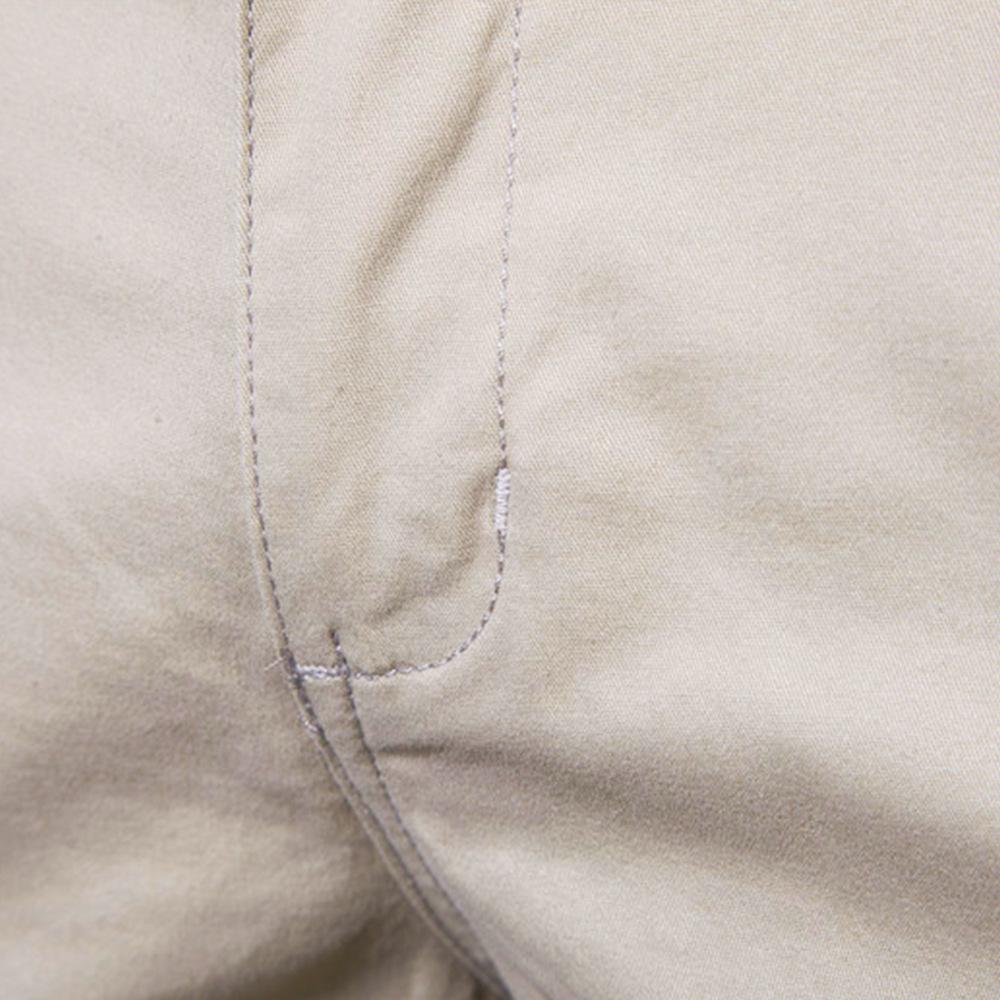 Summer Casual Shorts Straight Leg Slim Fit Five Quarter Length Pants Solid Color Men's Shorts