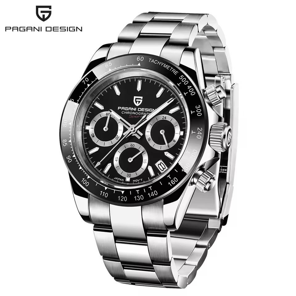 40MM PAGANI DESIGN V2 Quartz Watches for Men Top Brand Automatic Date Wristwatch Luxury Sapphire Glass Sports Chronograph Clock