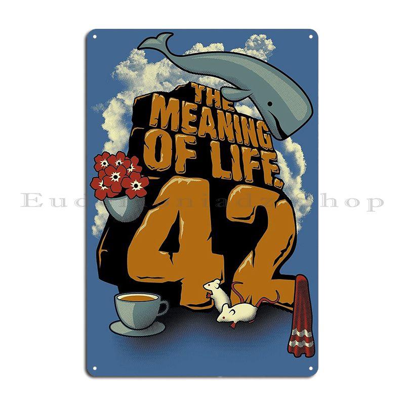 42 Donandx27 T Panic Life Universe Everything Hitchhiker Guide Galaxy Metal Sign Personalized Plaques Personalized