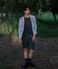 Kruxh Seersucker Crop Hooded Wind Jacket Sky Check