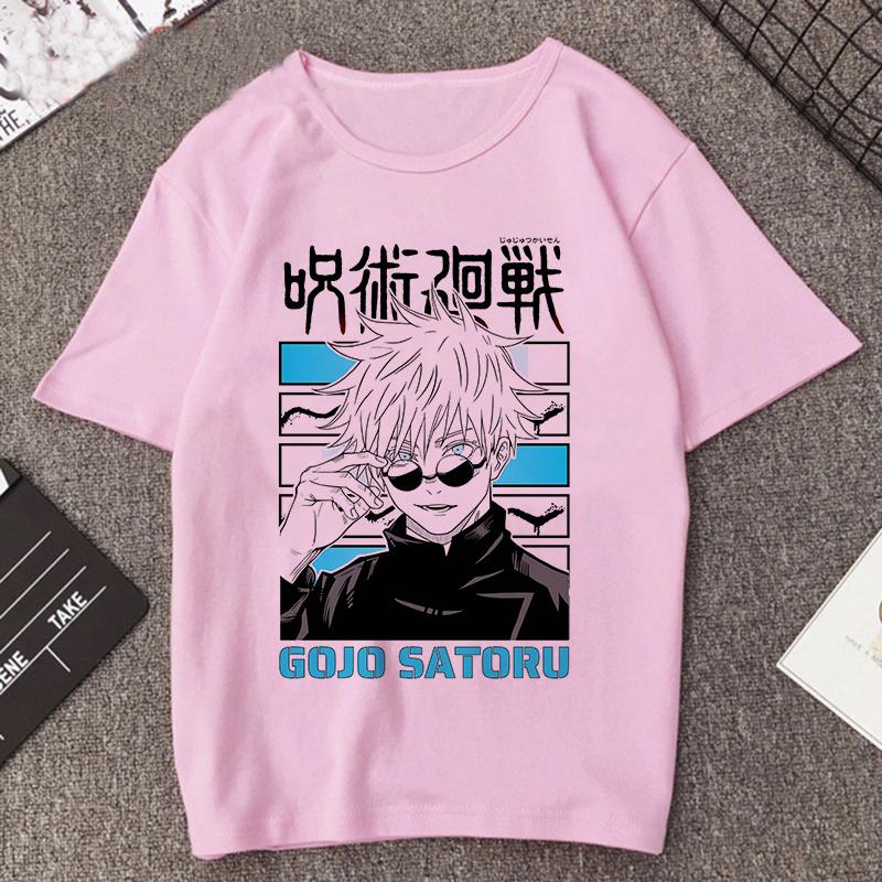 New Japanese Unisexga Gojo Satoru T Shirt Unisex Tops Jujutsu Kaisen Anime Tshirt Unisex Harajuku Kawaii Short Sleeve Tee Summer Top