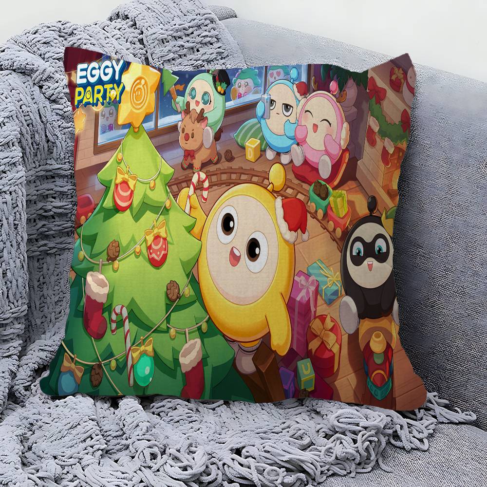 Eggy Party Pillow Cover Sofa Cushion Cover Home Room Decoration Children Gift