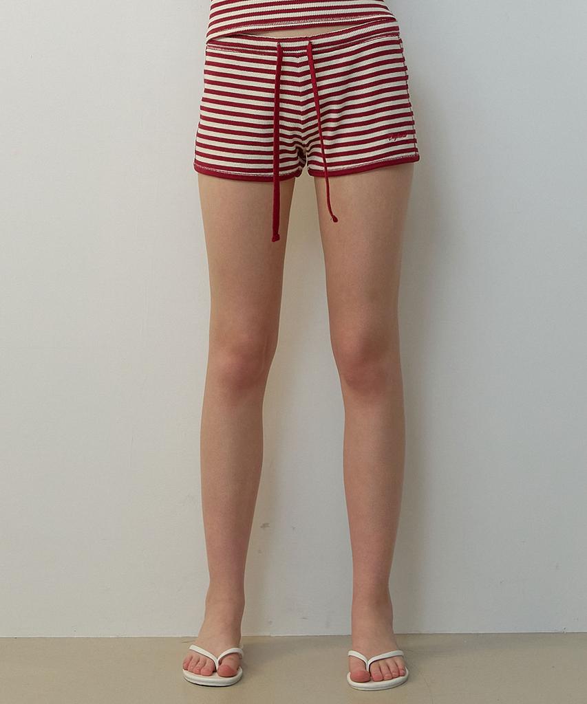 CITYBREEZE Short en jersey rayé_Rouge