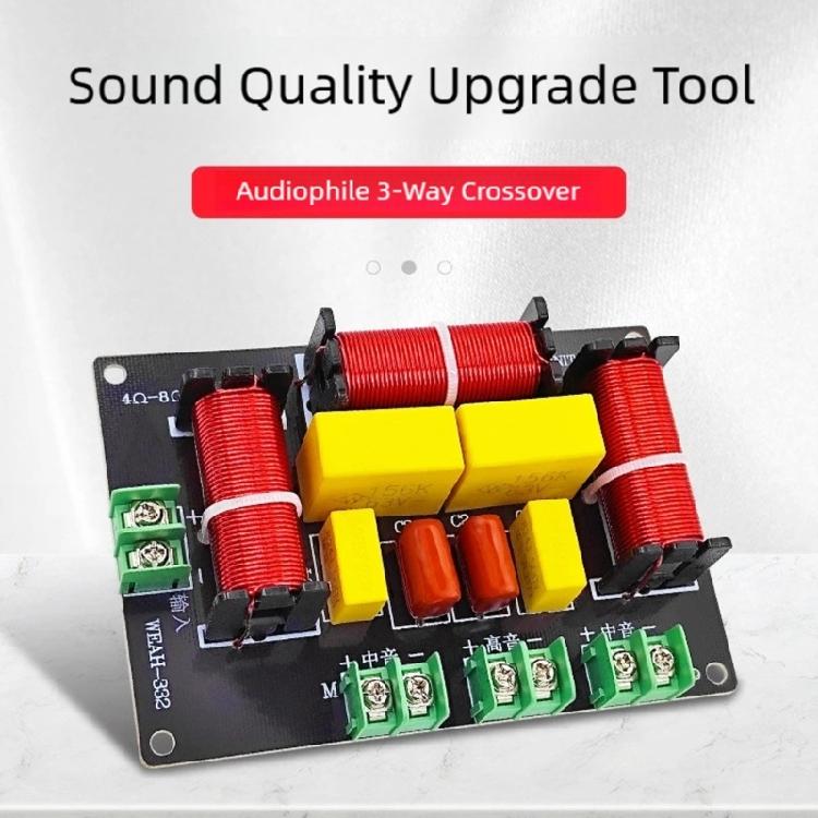 High Performances 3Way Speaker Crossover 200W RMS Power Handling and Advanced Calibration Features for Audiophiles