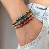Kokosnootschel Kralenarmband Dames Bohemien Rijstvlokken Turkoois Blauw Goud Grit Armband Armband