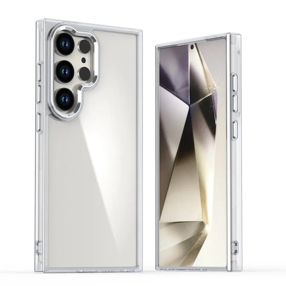 Capa Transparente à Prova de Choque de Luxo para Samsung Galaxy S25 S24 S23 S22 Ultra Plus S25 Edge S25FE S24FE S23FE S21FE A53 A52