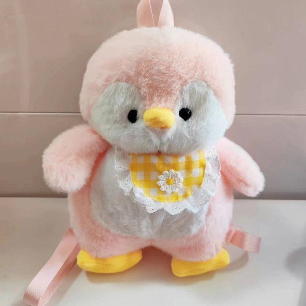 Doll Children School Bag Plush Animal Shoulder Bag Simple Apron Penguin Backpack Students