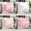 Art LLight Pink Gentle Petalsed Cushion Cover Cushion Cover Set Pcs X X X Pillowcase Decorative Sofa Home Decor