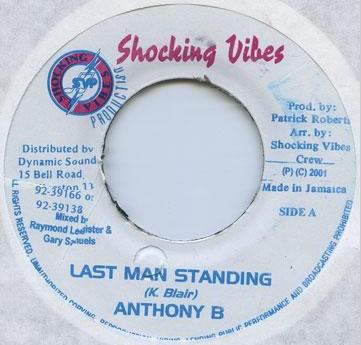 7-Zoll Schallplatte ANTHONY B / ROUND HEAD - Last Man Standing / Damn You NONE Shocking Vibes 2001 Jamaika Reggae, Ska & Dub Gebraucht