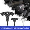 1 Peça Adesivo Emblema Logotipo Decalque Insígnia para Volante de Carro Para Tesla Model S Model X Model Y Cybertruck Model 3 Model Y