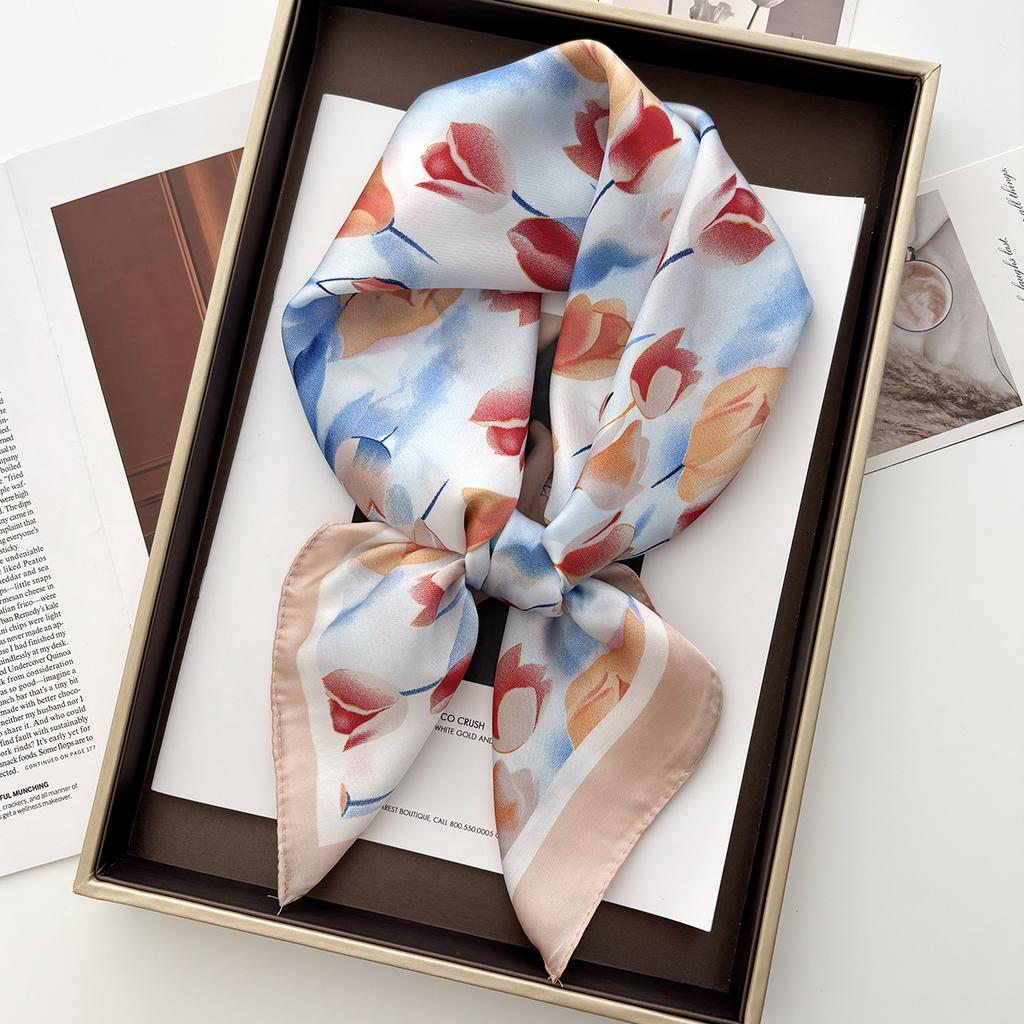 1 Stück 70*70cm Quadratisches Tuch Damen Luxus Strandtuch Mode Damen Haar Kopf Tuch Wickel Damen Halstuch Hijab Schal