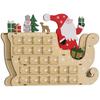 Wooden Advent Calendar with 24 Drawers Reusable Christmas Calendar To Fill 22.5x8x36 Cm Natural
